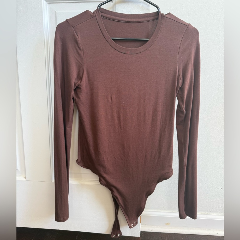 Brown Long Sleeve Bodysuit